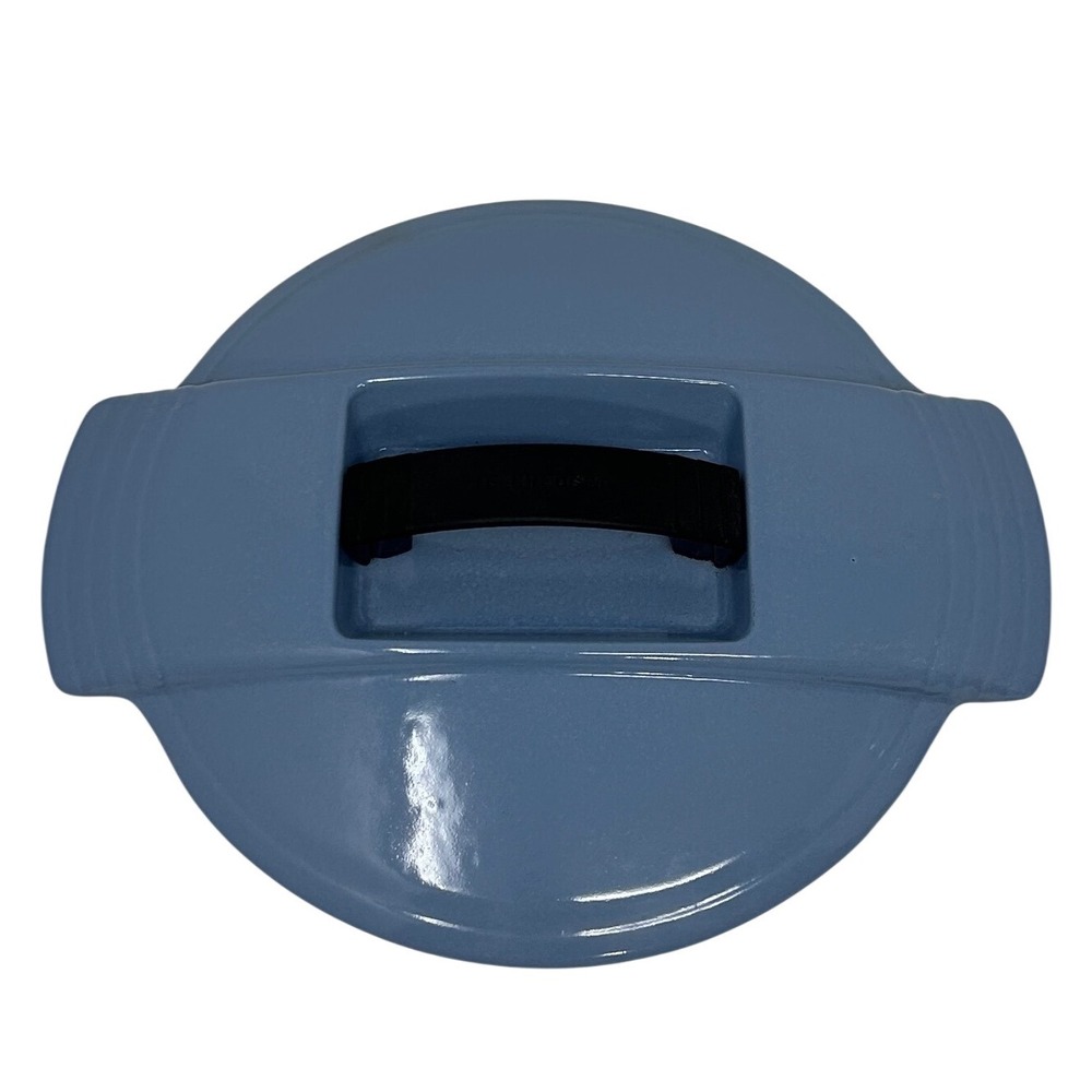 Vintage Le Creuset Futura Blue Enameled Cast‎ Iron Replacement Lid Only Size 23